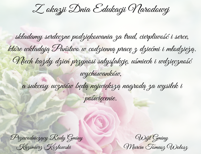 Dzień Edukacji Narodowej - życzenia