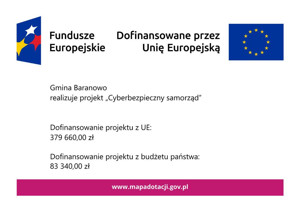 Plakat informacyjny projektu "Cyberbezpieczny samorząd"