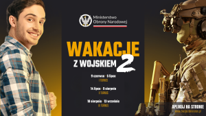 Wakacje z wojskiem - plakat z terminami szkoleń