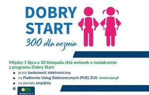 Baner reklamowy Programu Dobry Start 2025