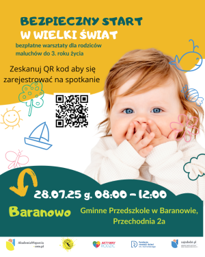 Bezpieczny start w wielki świat - plakat informacyjny