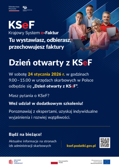Dzień otwarty z KSEF - plakat