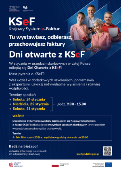 Plakat - dni otwarte z KSEF