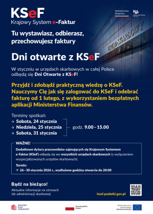 Plakat - Dni otwarte KSEF