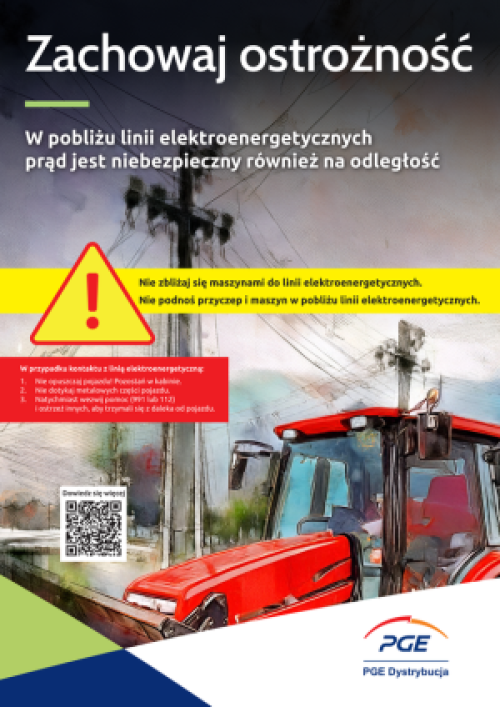 Plakat Bezpieczna praca przy urządzeniach