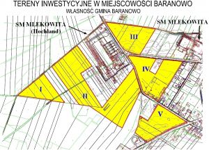 Tereny inwestycyjne w miejscowości Baranowo