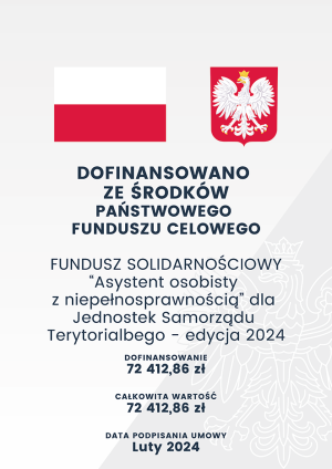 Tablica - dofinansowano ze środków państwowego funduszu celowego