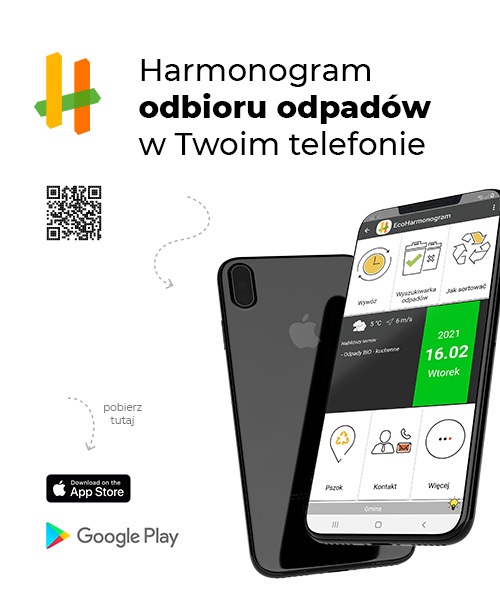 EcoHarmonogram w Gminie Baranowo - baner informacyjny