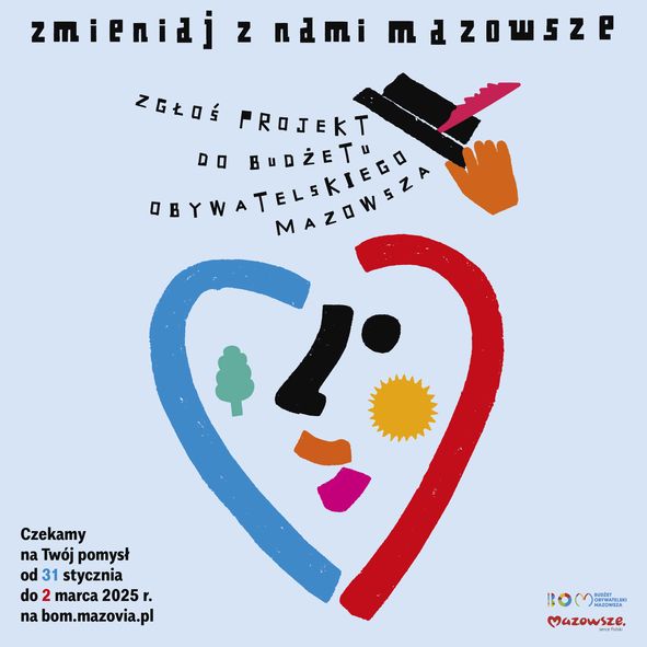Budżet Obywatelski Mazowsza, edycja 2025 - plakat informacyjny