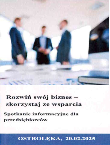 Rozwiń swój biznes – skorzystaj ze wsparcia. Plakat informacyjny