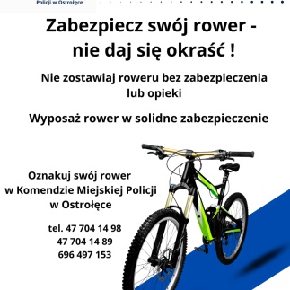 Akcja znakowania rowerów - plakat