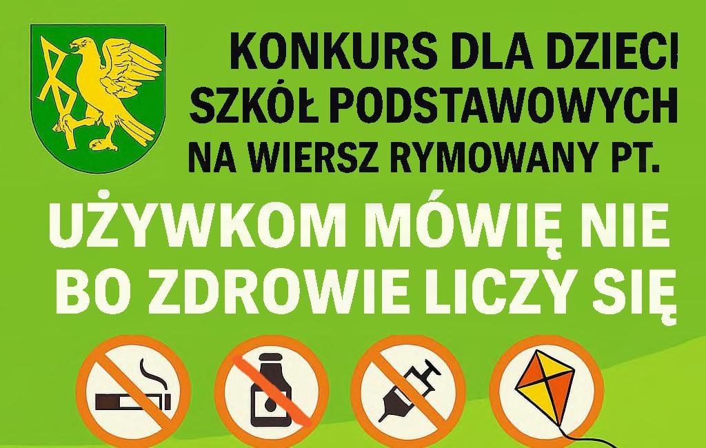 Baner informacyjny konkursu „Używkom mówię NIE, bo Zdrowie liczy się”