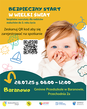 Bezpieczny start w wielki świat -plakat informacyjny