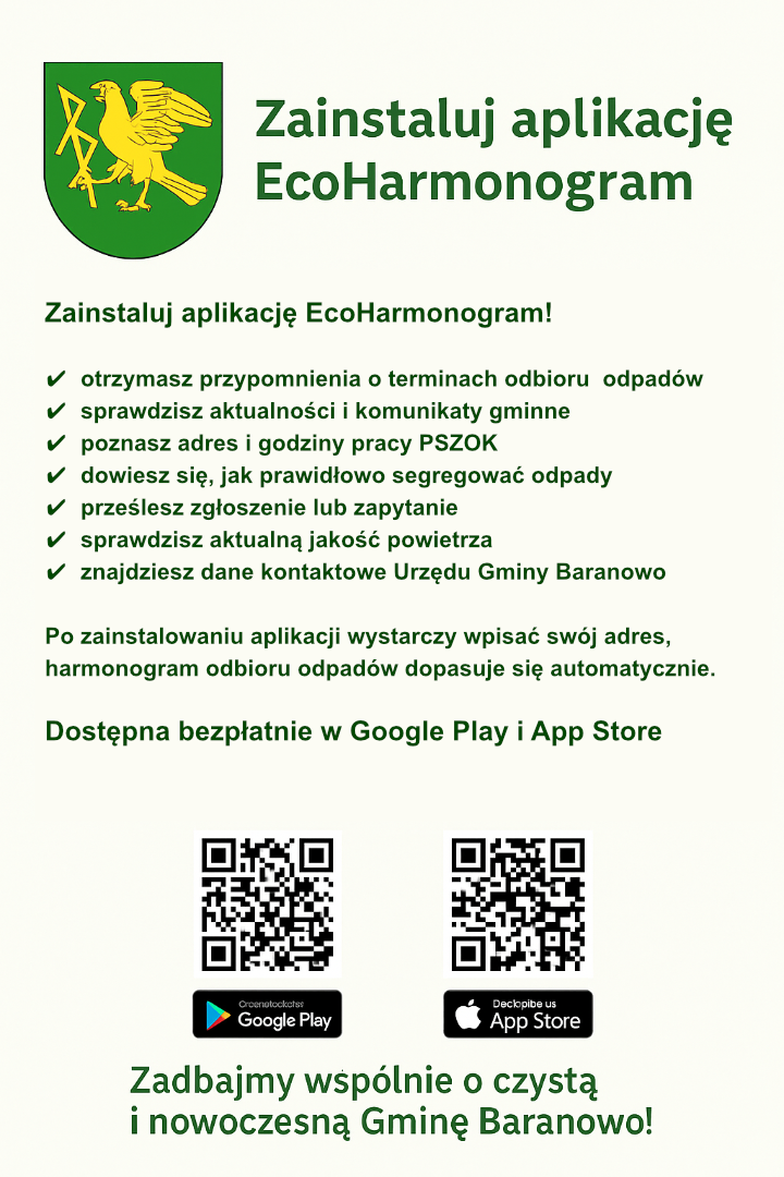 Zainstaluj aplikację EcoHarmonogram!